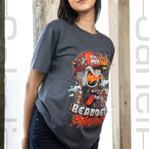 Beast Mode Crew Neck Printed T-Shirt Gray - Image 2