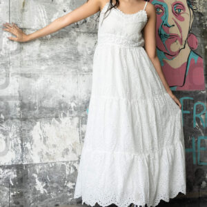 Tropical Breeze Long Dress - White - Image 4