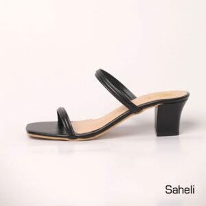 Elegant Stride Heeled Sandals - Black - Image 2