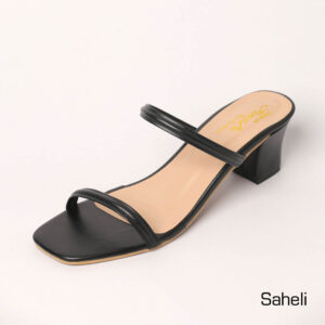 Elegant Stride Heeled Sandals - Black - Image 1
