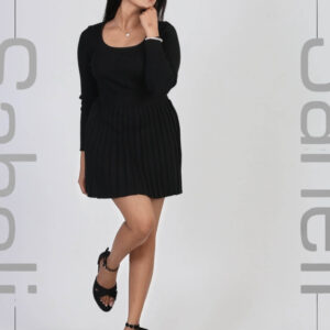 Cinnamon Spice Knit Dress - Black - Image 1