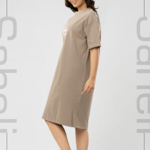 Alo Signature Tee Dress - Brown - Image 2