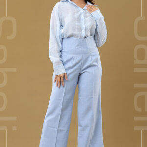 Vintage Threadwork Button-Down Shirt - Blue - Image 3