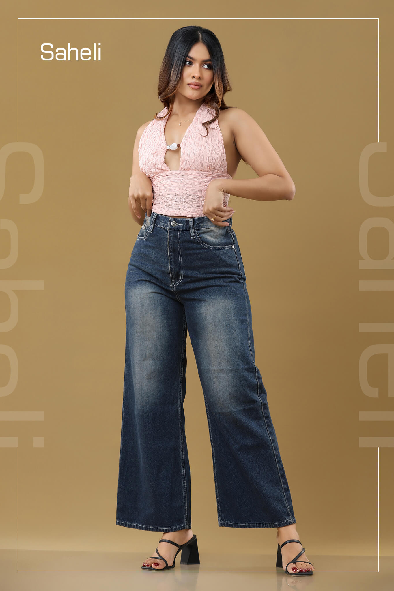 Elevate High-Waist Wide Denim Trouser