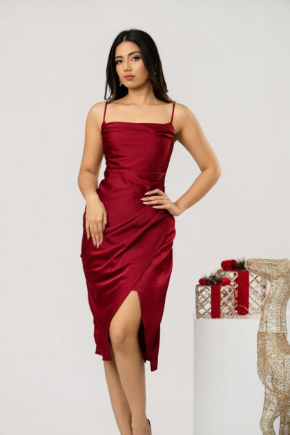Scarlet Eve Satin Slip Dress